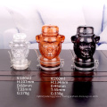 Customized Fancy 100ml 260ml orangutans head shaped glass storage jar with clip lid